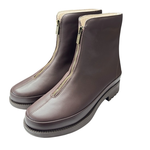 Revitalign Orthotic Leather Zip Front Ankle Boots Mercer Sz 9 Bootie All Weather - Picture 1 of 12